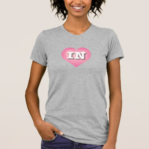 T-shirt Indiana Pink Fade Heart - I love IN