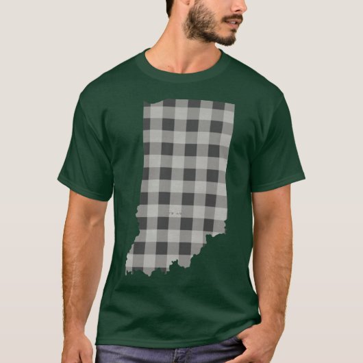 T-shirt Indiana Plaid in Gray (Devant)