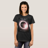 T-shirt INDIANA Total éclipse solaire 8 avril 2024 (Devant entier)