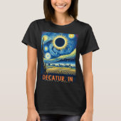 T-shirt Indiana Total Solar Eclipse 2024 Nuit étoilée (Devant)