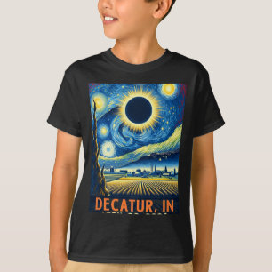 T-shirt Indiana Total Solar Eclipse 2024 Nuit étoilée