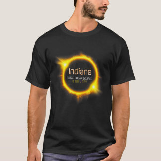 T-shirt Indiana Total Solar Eclipse Amérique Avril 04 08 2