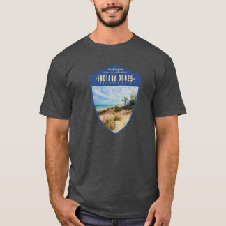 T-shirt Indiana Travel Badge Shape Indiana Dunes National