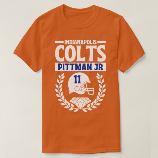 T-shirt Indianapolis Colts Pittman Jr 11 American 1 (Design devant)