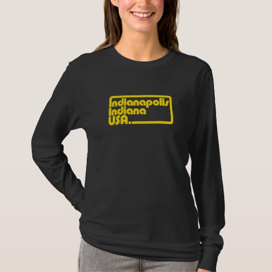 T-shirt Indianapolis Indiana Usa Retro Rectangular Raceway (Devant)