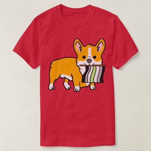T-shirt Indicateur Agender Corgi Agender Pride14 (Design devant)