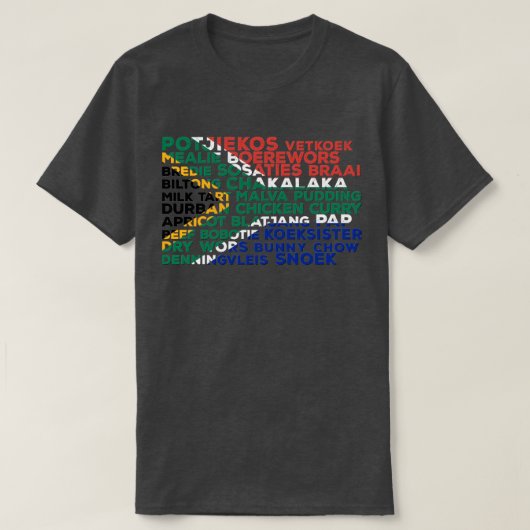 T-shirt Indicateur alimentaire pour l'Afrique du Sud (Design devant)