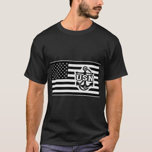 T-shirt Indicateur Ancre USN © FB @ #USAPatriotGraphics (Devant)