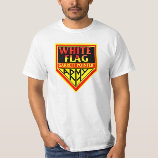 T-shirt indicateur Armyu de Garrett de drapeau blanc (Devant)