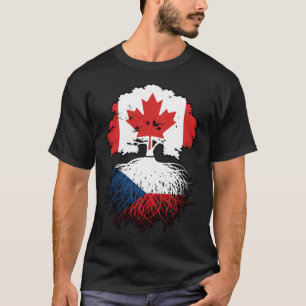 T-shirt Indicateur canadien tchèque des racines de l'arbre