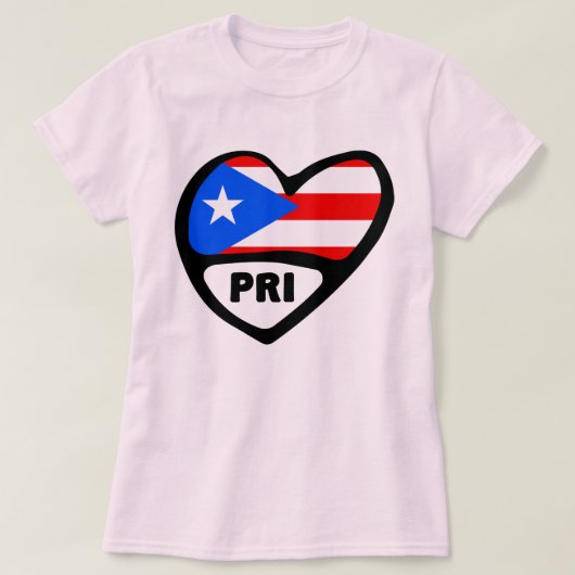 T-shirt Indicateur cardiaque Porto Rico PRI (Design devant)