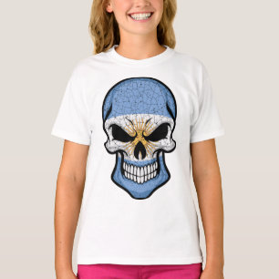 T-shirt Indicateur crâne souriant Argentine