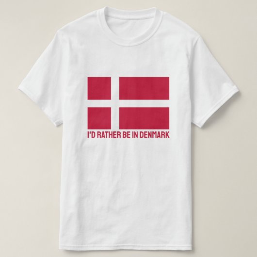 T-shirt Indicateur Danemark du texte personnalisé (Design devant)