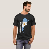 T-shirt Indicateur de carte Argentine (Devant entier)