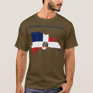 T-shirt Indicateur de carte République Dominicaine