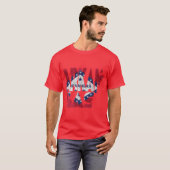 T-shirt Indicateur de carte typographique Arkansas (Devant entier)