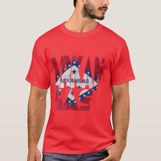 T-shirt Indicateur de carte typographique Arkansas