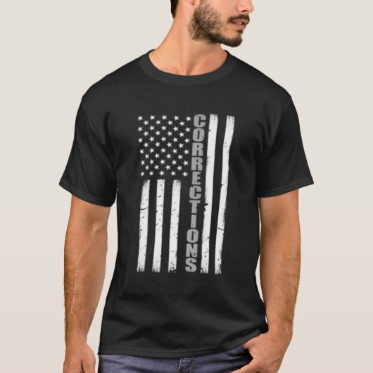 T-shirt Indicateur de correction des lignes d'argent mince (Devant)