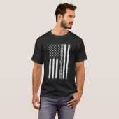 T-shirt Indicateur de correction des lignes d'argent mince (Devant entier)