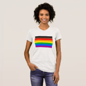 T-shirt Indicateur de fierté LGBTQ (8 bandes) (Devant entier)