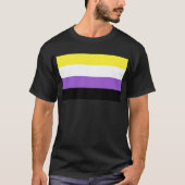 T-shirt Indicateur de fierté non binaire (Devant)