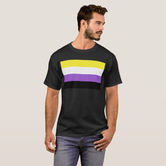 T-shirt Indicateur de fierté non binaire (Devant entier)