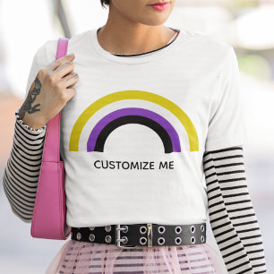 T-shirt Indicateur de fierté non binaire arc-en-ciel non b