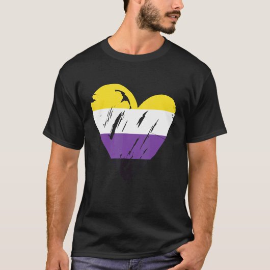 T-shirt Indicateur de fierté non binaire Indicateur de coe (Devant)