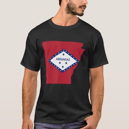 T-shirt Indicateur de forme d'état de l'Arkansas (Devant)