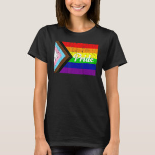 T-shirt Indicateur de progression vintage Gay pride arc en