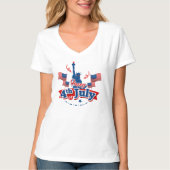 T-shirt Indicateur de repère 4 juillet (Devant)