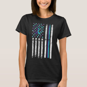 T-shirt Indicateur de sensibilisation au suicide Anxiété s