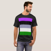 T-shirt Indicateur Falln Genderqueer Pride (Devant entier)