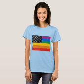 T-shirt Indicateur gay pride (Devant entier)