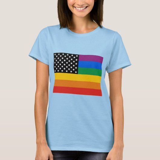 T-shirt Indicateur gay pride (Devant)
