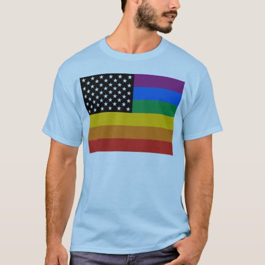 T-shirt Indicateur gay pride (Devant)