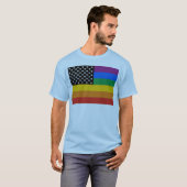 T-shirt Indicateur gay pride (Devant entier)
