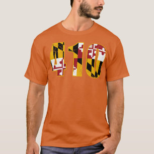 T-shirt Indicateur Maryland 410 Indicatif régional