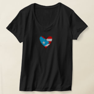 T-shirt Indicateur Porto Rico   Boricua Heart, Porto-Rico