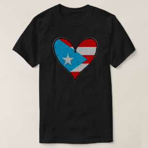 T-shirt Indicateur Porto Rico Boricua Heart, Porto-Rico