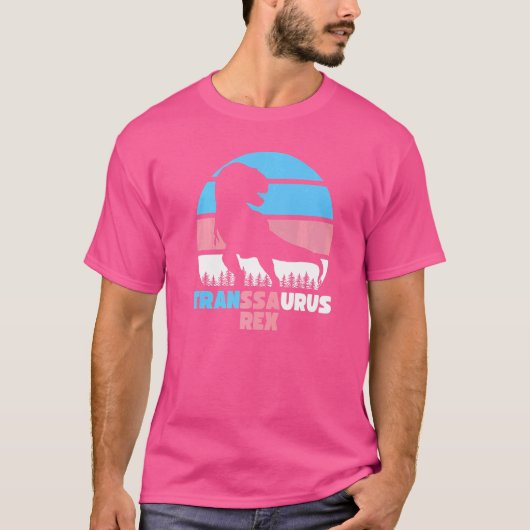 T-shirt Indicateur Transgenre Transsaurus Rex Pour La Fier (Devant)