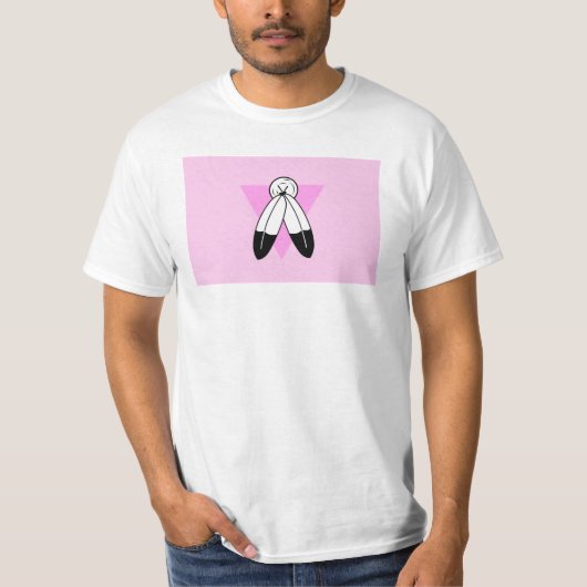 T-shirt Indicateur triangle rose à deux esprits (Devant)