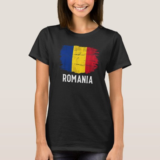T-shirt Indicateur vintage Roumanie pour roumain (Devant)