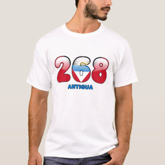 T-shirt Indicatif régional 268 pour l'Antigua