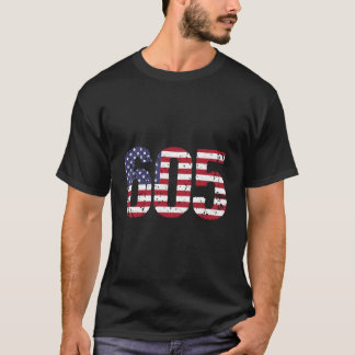 T-shirt Indicatif régional 605 du Dakota du Sud