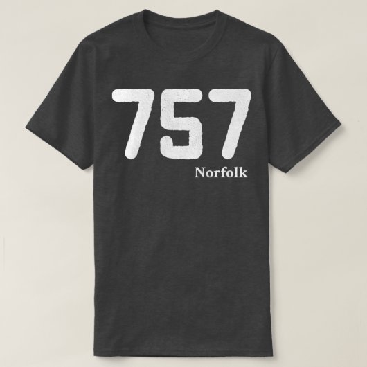 T-shirt Indicatif régional 757 Norfolk Virginia (Design devant)