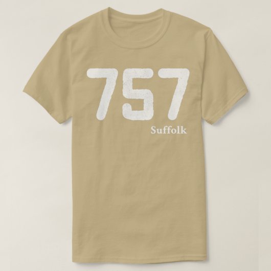 T-shirt Indicatif régional 757 Suffolk Virginia (Design devant)