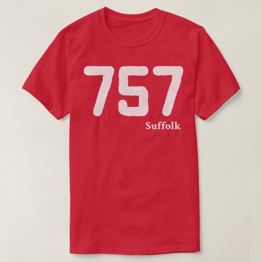 T-shirt Indicatif régional 757 Suffolk Virginia1 (Design devant)
