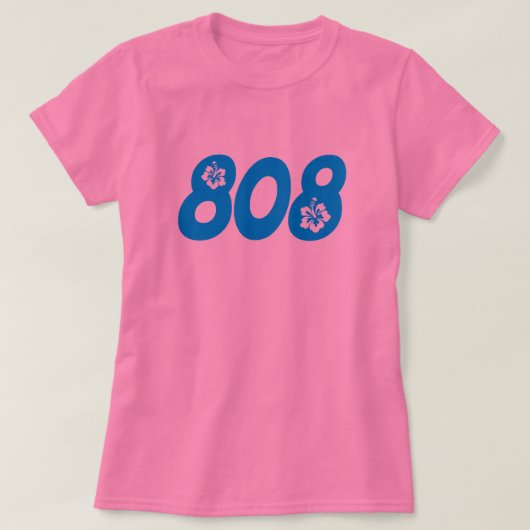 T-shirt Indicatif régional de 808 Hawaï (Design devant)