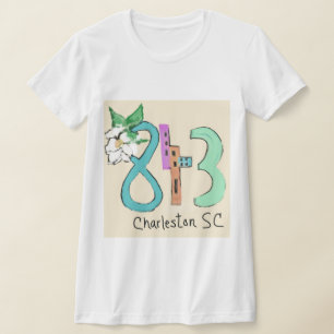 T-shirt Indicatif régional de Charleston en Caroline du Su